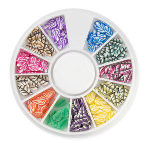 Ozdoby do paznokci 3D Fimo – Listki Mix 12 Wzorów