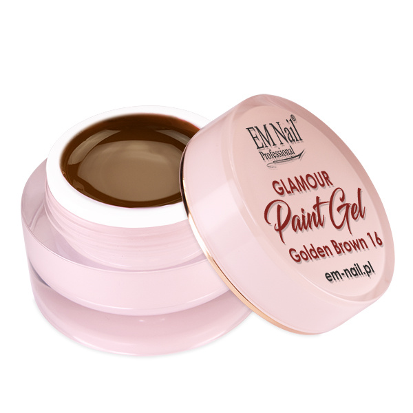 Paint Gel Glamour Golden Brown 16 - obrazek 2