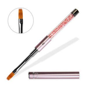 Pędzelek do ombre nr 6 – rosegold, z kryształkami, EM Nail