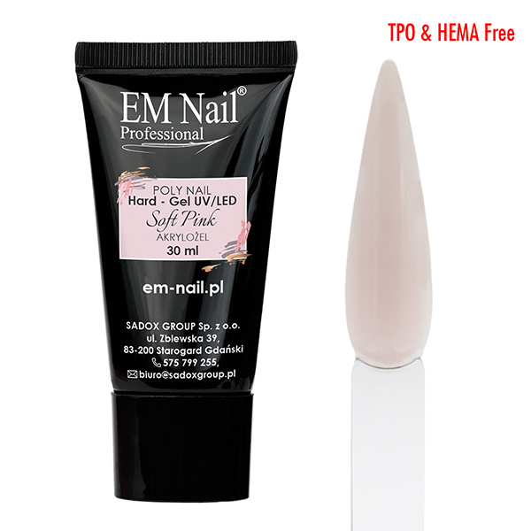 Poly Nail Hard Gel - Soft Pink 30ml